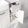 Sicily Fluted Coastal White Side Cabinet Unit 300mm - Chrome Handles