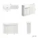 Sicily Fluted Coastal White Basin Vanity and Back To Wall Toilet Unit 1200mm (Excludes Toilet) - Chrome Handles