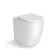 Sicily Fluted Coastal White Combination Vanity Basin with Marble Top & Utah Comfort Height Toilet 1200mm - Chrome Handles