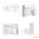 Sicily Fluted Coastal White Combination Vanity Basin with Marble Top & Utah Comfort Height Toilet 1200mm - Chrome Handles