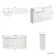 Sicily Fluted Coastal White Combination Vanity Basin with Marble Top 1500mm (Excludes Toilet) - Chrome Handles
