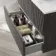 Crete Fluted Charcoal Elm Wall Hung Drawer Vanity with Marble Top & Nevis Basin 800mm