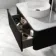 Sorrento Fluted Matt Black Wall Hung Drawer Vanity with Marble Top & Nevis Basin 800mm
