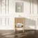 Maru Oak Wood Grain Vanity Unit & Matt White Stone Basin 600mm