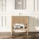 Maru Oak Wood Grain Vanity Unit & Matt White Stone Basin 800mm