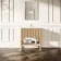 Maru Oak Wood Grain Vanity Unit & Matt White Stone Basin 800mm