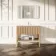Maru Oak Wood Grain Vanity Unit & Matt White Stone Basin 1000mm