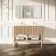 Maru Oak Wood Grain Vanity Unit & Matt White Double Stone Basin 1200mm