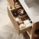 Maru Oak Wood Grain Vanity Unit & Matt White Double Stone Basin 1200mm