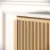 Maru Oak Wood Grain Vanity Unit & Matt White Double Stone Basin 1400mm