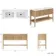 Maru Oak Wood Grain Vanity Unit & Matt White Double Stone Basin 1400mm