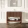 Maru Walnut Wood Grain Vanity Unit & Matt White Stone Basin 1000mm