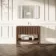 Maru Walnut Wood Grain Vanity Unit & Matt White Stone Basin 1000mm