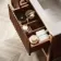 Maru Walnut Wood Grain Vanity Unit & Matt White Double Stone Basin 1400mm