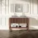 Maru Walnut Wood Grain Vanity Cabinet 1200mm with Matt White Stone Top - Basin Not Included