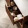 Maru Walnut Wood Grain Vanity Cabinet 1200mm with Matt White Stone Top - Basin Not Included