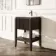 Maru Black Oak Wood Grain Vanity Unit & Matt White Stone Basin 600mm