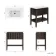 Maru Black Oak Wood Grain Vanity Unit & Matt White Stone Basin 800mm
