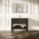 Maru Black Oak Wood Grain Vanity Unit & Matt White Stone Basin 1000mm