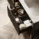 Maru Black Oak Wood Grain Vanity Unit & Matt White Double Stone Basin 1200mm