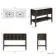 Maru Black Oak Wood Grain Vanity Unit & Matt White Double Stone Basin 1200mm