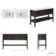Maru Black Oak Wood Grain Vanity Unit & Matt White Double Stone Basin 1400mm