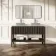 Maru Black Oak Wood Grain Vanity Cabinet 1400mm with Matt White Stone Top - Basin Not Included