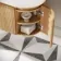 Positano Natural Oak Curved Wall Hung Basin Drawer Vanity 800mm