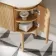 Positano Natural Oak Curved Vanity Unit & Matt White Stone Basin 1200mm