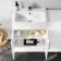 100% Waterproof - Harper Gloss White PVC Combination Vanity Basin and Houston Toilet 1200mm