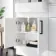 100% Waterproof - Harper Gloss White PVC Basin Vanity and Back To Wall Toilet Unit 1200mm (Excludes Toilet) - Black Accents