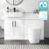 100% Waterproof - Harper Gloss White PVC Combination Vanity Basin and Boston Toilet 1200mm - Black Accents