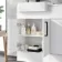 100% Waterproof - Harper Gloss White PVC Basin Vanity and Back To Wall Toilet Unit 1000mm (Excludes Toilet) - Black Accents