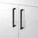 100% Waterproof - Harper Gloss White PVC Basin Vanity and Back To Wall Toilet Unit 1000mm (Excludes Toilet) - Black Accents