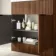 Havana Fluted Black Walnut Basin Vanity and Back To Wall Toilet Unit 1300mm (Excludes Toilet) - Black Accents
