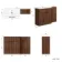 Havana Fluted Black Walnut Basin Vanity and Back To Wall Toilet Unit 1300mm (Excludes Toilet) - Black Accents