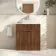 Havana Fluted Black Walnut Cabinet with Marble Top & Reno Basin 800mm - Chrome Handles