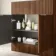 Havana Fluted Black Walnut Cabinet with Marble Top & Reno Basin 800mm - Chrome Handles