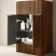 Havana Fluted Black Walnut Basin Vanity and Back To Wall Toilet Unit 1000mm (Excludes Toilet) - Chrome Handles