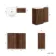 Havana Fluted Black Walnut Basin Vanity and Back To Wall Toilet Unit 1000mm (Excludes Toilet) - Chrome Handles