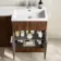 Havana Fluted Black Walnut Combination Vanity Basin and Utah Comfort Height Toilet 1100mm - Chrome Handles - Right Handed