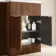 Havana Fluted Black Walnut Combination Vanity Basin and Utah Comfort Height Toilet 1100mm - Chrome Handles - Right Handed