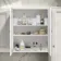 Cotton White Wall Hung Mirror Cabinet 700x600mm