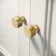 Monaco Cotton White Basin Vanity 600mm - Brushed Brass Accents
