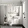 Monaco Cotton White Basin Vanity and Back To Wall Toilet Unit 1200mm (Excludes Pan & Cistern) - Brushed Brass Accents