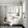 Monaco Cotton White Combination Vanity Basin and Miami Toilet 1200mm - Brushed Brass Accents