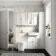 Monaco Cotton White Combination Vanity Basin and Tucson Toilet 1200mm - Brushed Brass Accents