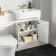 Monaco Cotton White Combination Vanity Basin and Tucson Toilet 1200mm - Brushed Brass Accents
