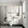 Monaco Cotton White Combination Vanity Basin and Kansas Toilet with Wooden Seat 1200mm - Brushed Brass Accents
