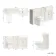 Monaco Cotton White Combination Vanity Basin and Miami Toilet 1500mm - Brushed Brass Accents